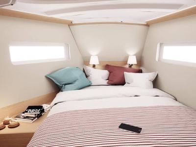 Cabin on Simply The Best, a Jeanneau Sun Odyssey 380 sailboat at Fethiye, Turkey