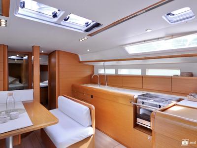 Galley of Bianca, a Jeanneau Sun Odyssey 519 sailboat at Puntone di Scarlino, Italy