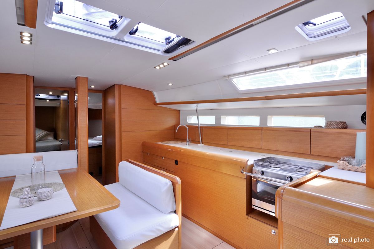 Galley of Bianca, a Jeanneau Sun Odyssey 519 sailboat at Puntone di Scarlino, Italy