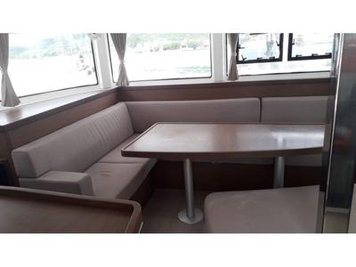 Salon of Tidre, a Lagoon 42 catamaran at Le Gosier, France