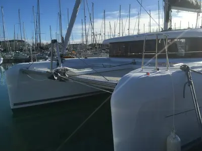 Deck of Tidre, a Lagoon 42 catamaran at Le Gosier, France