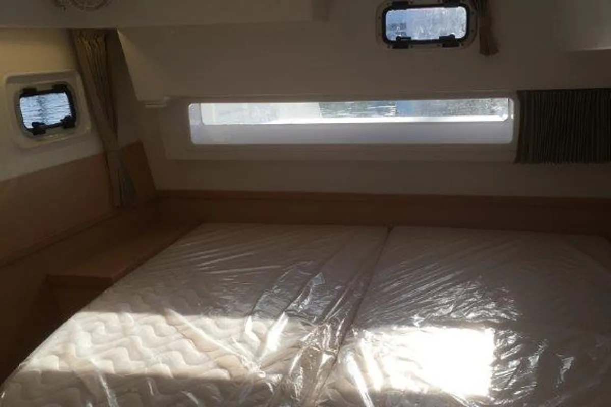 Cabin on Tidre, a Lagoon 42 catamaran at Le Gosier, France