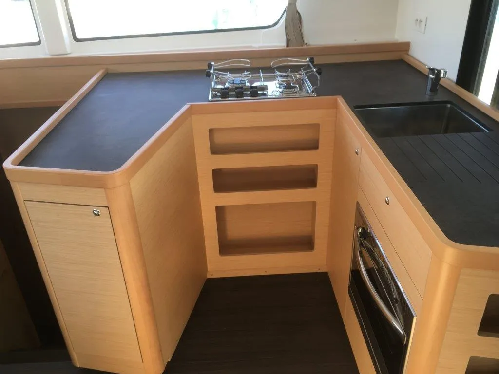 Galley of Tidre, a Lagoon 42 catamaran at Le Gosier, France