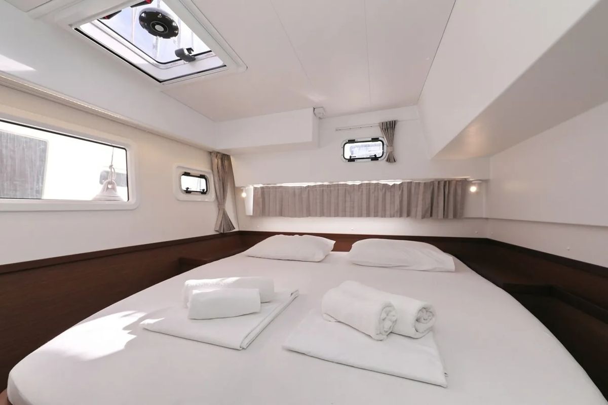 Cabin on Lila, a Lagoon 42 catamaran at Grad Kaštela, Croatia