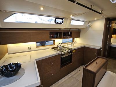 Galley of Julia, a Beneteau Oceanis 46.1 sailboat at Municipal Unit of Rhodes, Greece