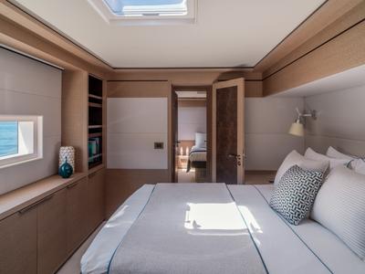Cabin on Spirit of Ponant, a Lagoon Seventy 7 catamaran at Eden Island Marina, Seychelles
