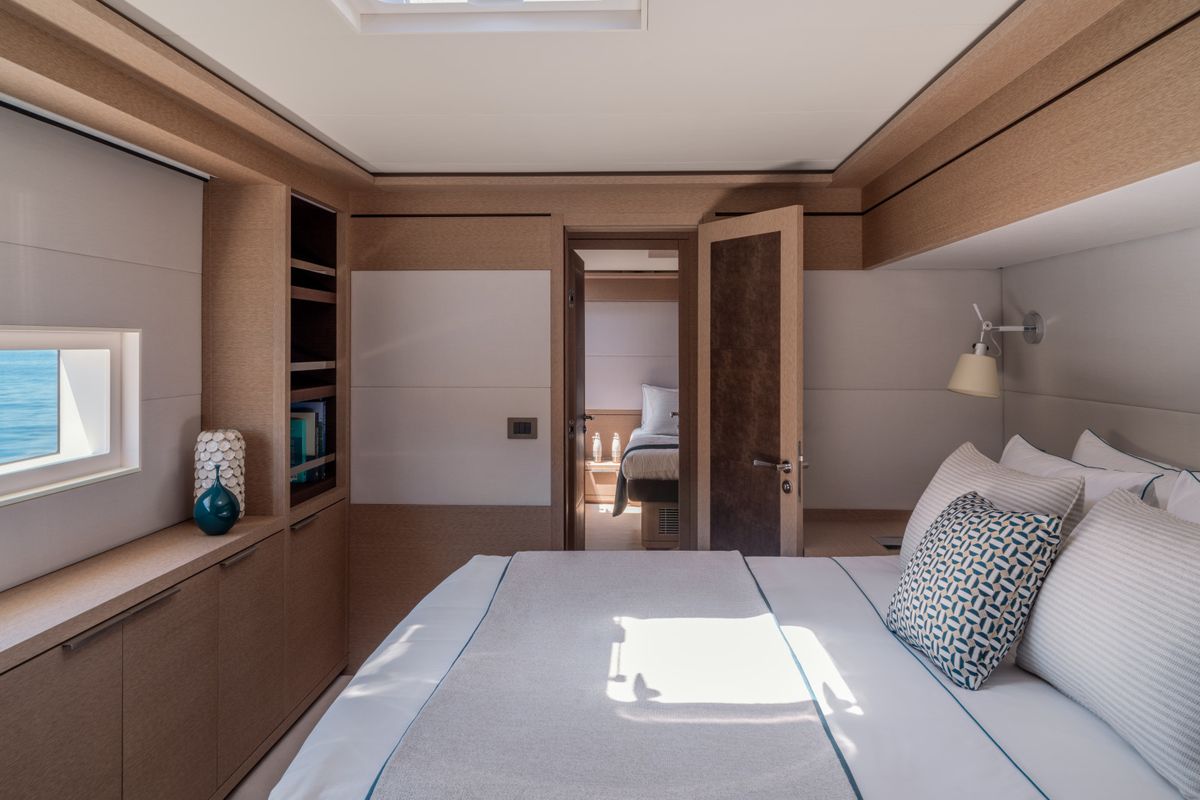 Cabin on Spirit of Ponant, a Lagoon Seventy 7 catamaran at Eden Island Marina, Seychelles