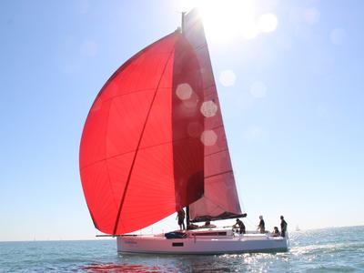 Exterior view of Purple Rain, a Pogo Structures Pogo 12.5 sailboat at La Rochelle, France