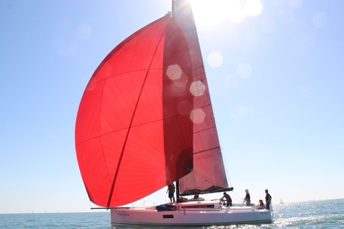 Exterior view of Purple Rain, a Pogo Structures Pogo 12.5 sailboat at La Rochelle, France