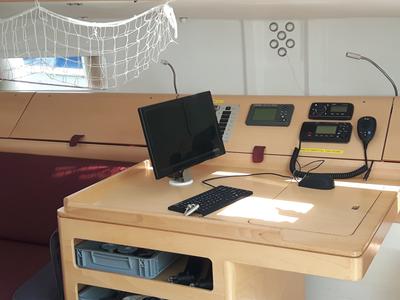 Salon of Purple Rain, a Pogo Structures Pogo 12.5 sailboat at La Rochelle, France