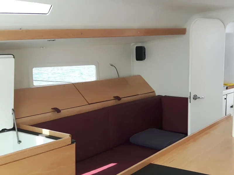 Salon of Purple Rain, a Pogo Structures Pogo 12.5 sailboat at La Rochelle, France