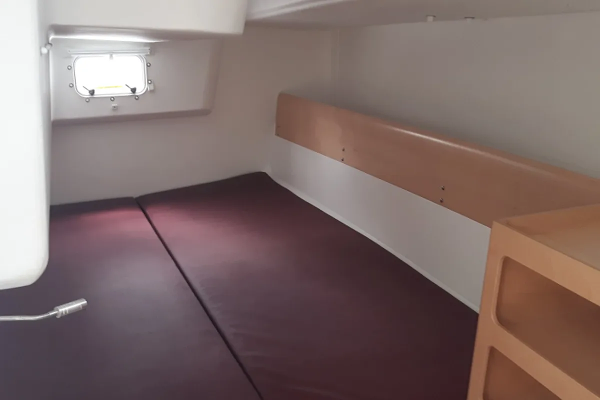 Cabin on Purple Rain, a Pogo Structures Pogo 12.5 sailboat at La Rochelle, France