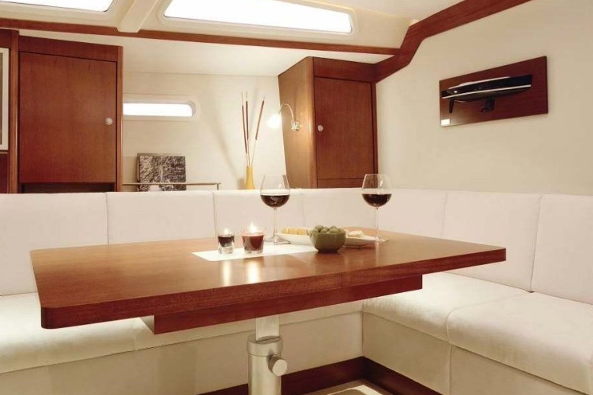 Salon of Ianira, a Hanse Yachts Hanse 470 sailboat at Heraklion Municipal Unit, Greece