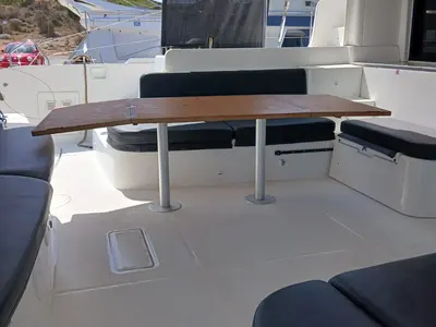 Deck of Ostraco, a Lagoon 46 catamaran at Lavreotiki Municipal Unit, Greece