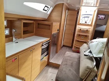 Exterior view of Albatros, a Elan Impression 45.1 sailboat at Grad Šibenik, Croatia