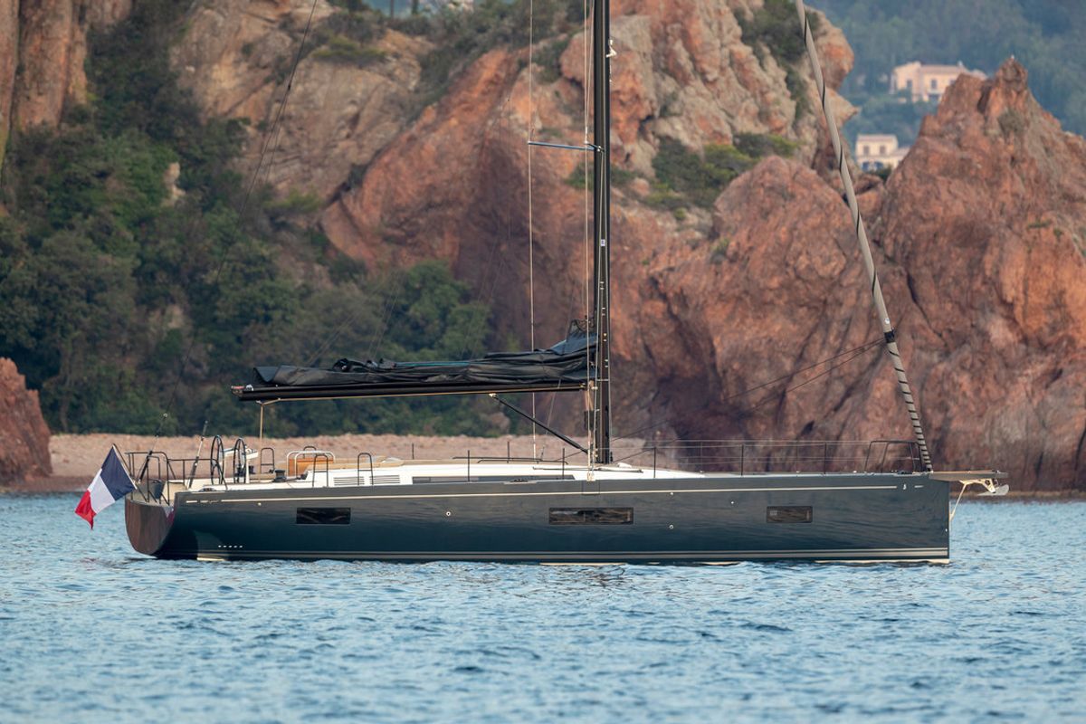 Exterior view of Zenith, a Beneteau First 53 sailboat at Grad Kaštela, Croatia