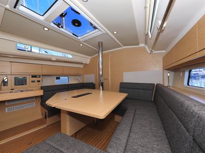 Salon of Pollux, a Hanse Yachts Hanse 418 sailboat at Grad Kaštela, Croatia