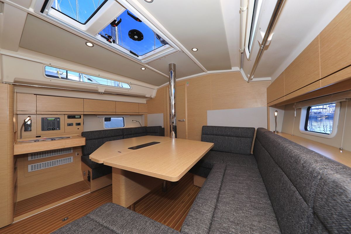 Salon of Pollux, a Hanse Yachts Hanse 418 sailboat at Grad Kaštela, Croatia