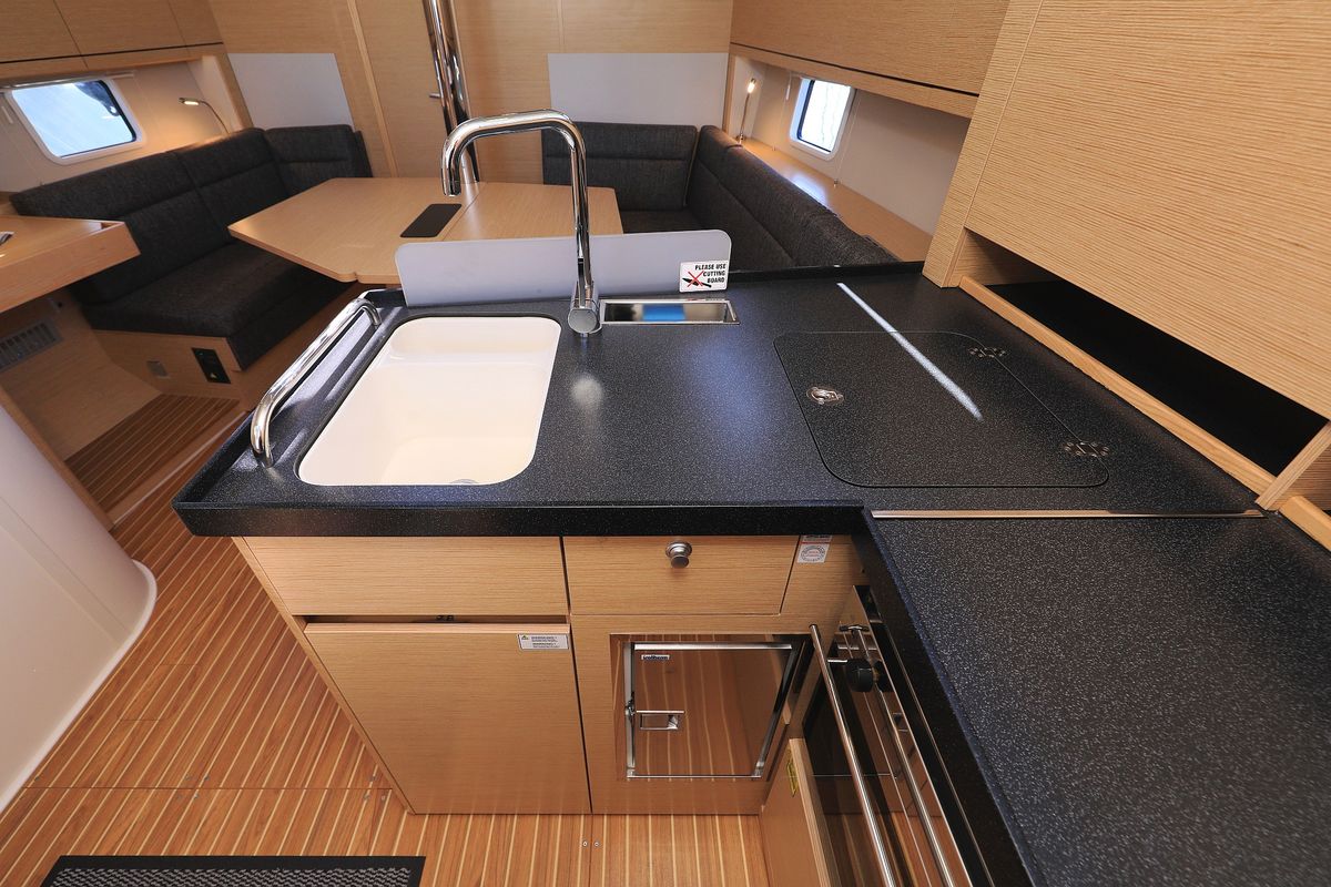 Galley of Pollux, a Hanse Yachts Hanse 418 sailboat at Grad Kaštela, Croatia