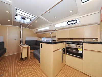 Galley of Pollux, a Hanse Yachts Hanse 418 sailboat at Grad Kaštela, Croatia