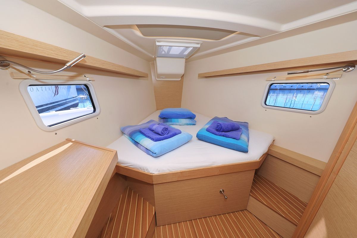 Cabin on Pollux, a Hanse Yachts Hanse 418 sailboat at Grad Kaštela, Croatia