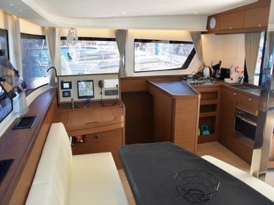 Galley of ANTEL AC,Gen,W.maker, a Lagoon 42 catamaran at Athens, Greece