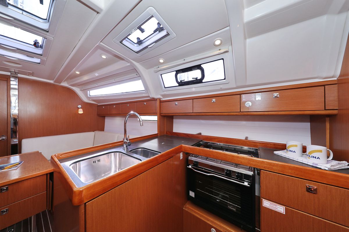 Galley of Sun Course, a Bavaria Cruiser 37 sailboat at Grad Biograd na Moru, Croatia