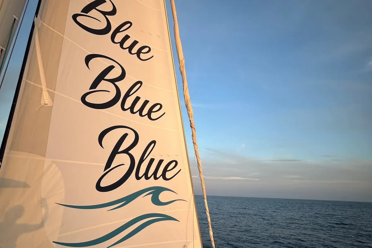 Blue Blue Blue, a Bali Bali 5.4 catamaran at Olbia, Italy