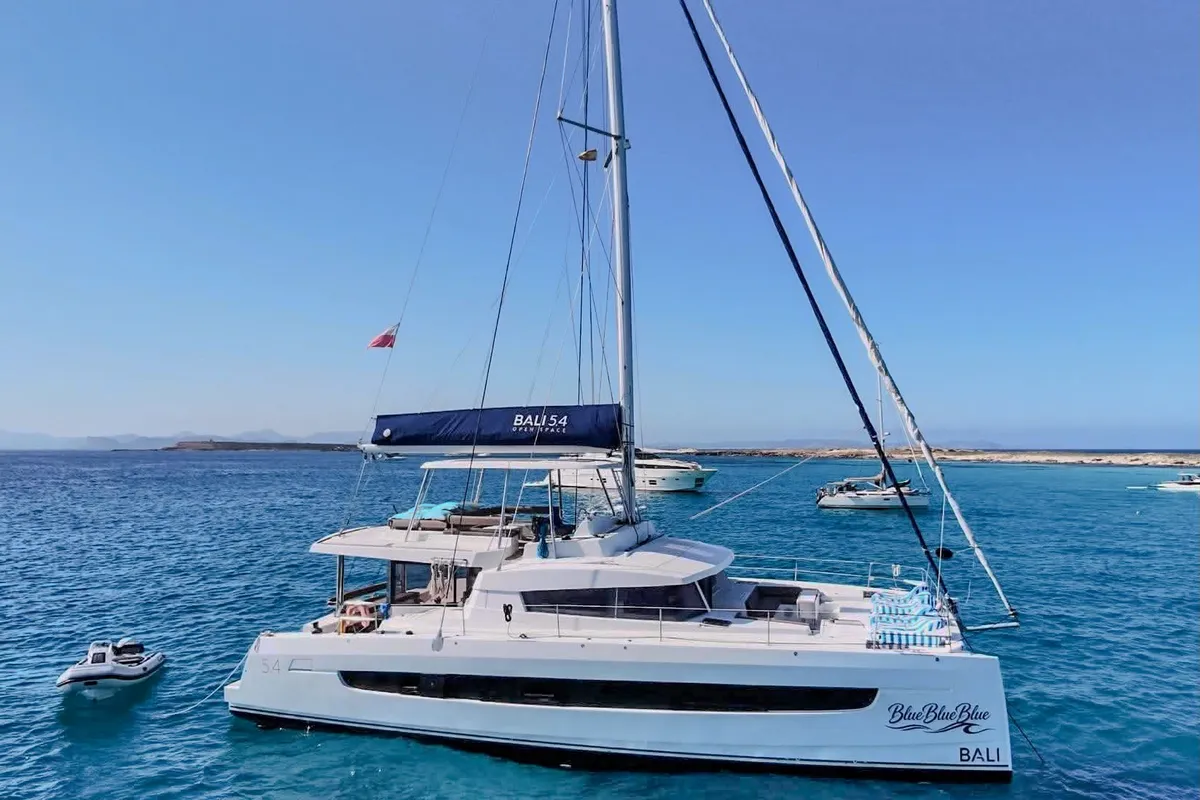 Blue Blue Blue, a Bali Bali 5.4 catamaran at Olbia, Italy