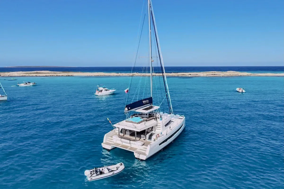 Blue Blue Blue, a Bali Bali 5.4 catamaran at Olbia, Italy