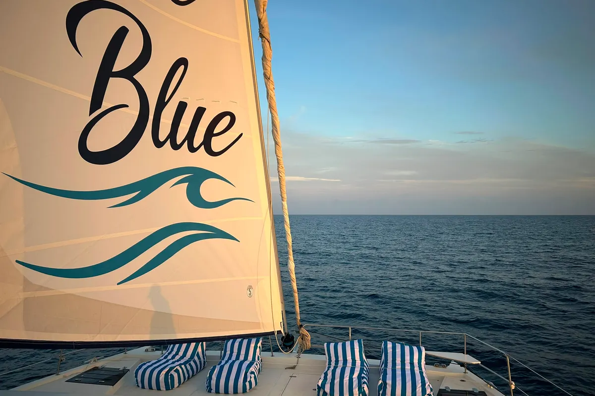 Blue Blue Blue, a Bali Bali 5.4 catamaran at Olbia, Italy
