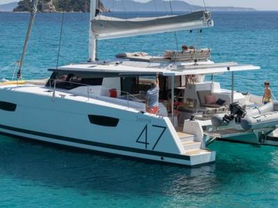 Salon of Tranquilo, a Fountaine Pajot Saona 47 catamaran at Belize City, Belize