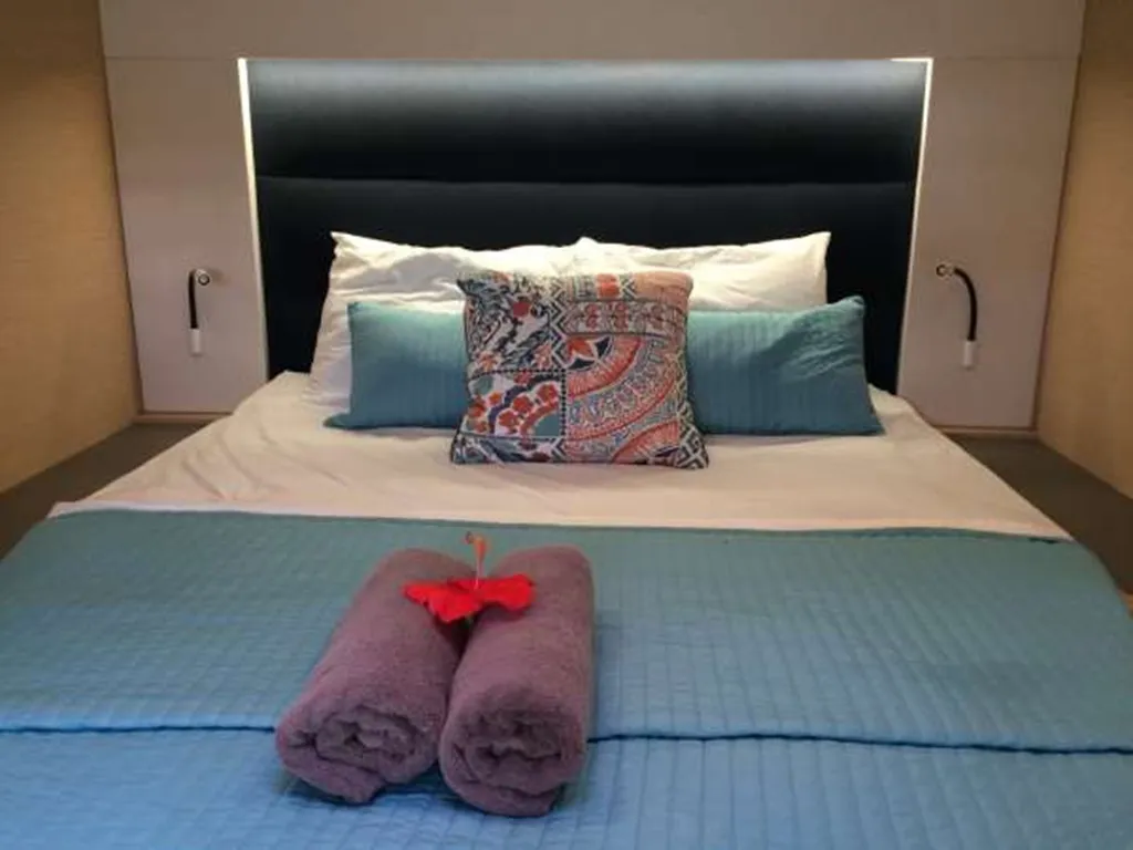 Cabin on Tranquilo, a Fountaine Pajot Saona 47 catamaran at Belize City, Belize