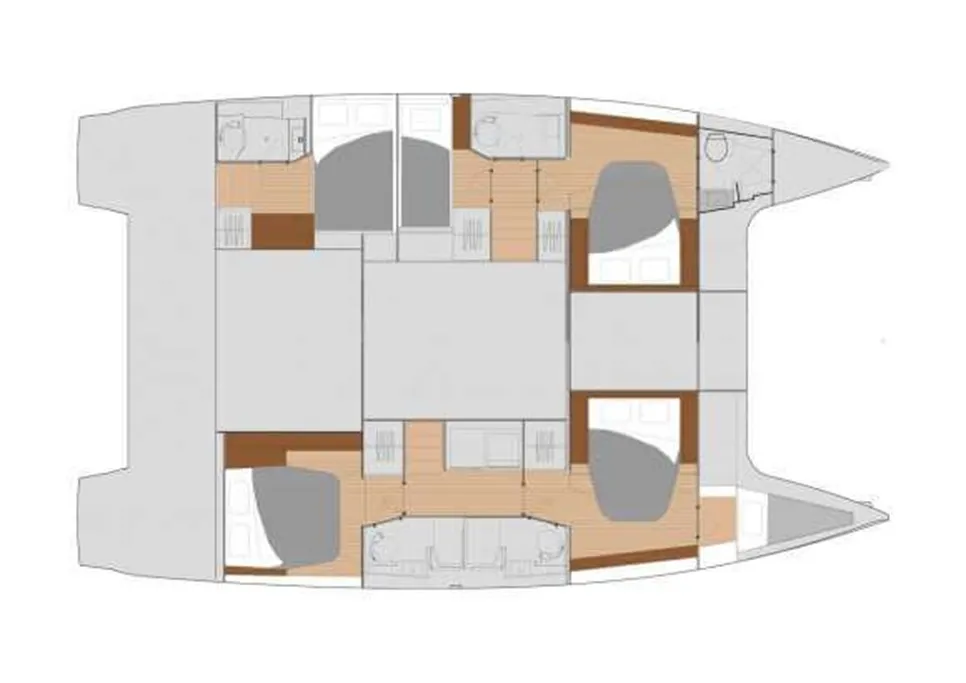 Deck of Tranquilo, a Fountaine Pajot Saona 47 catamaran at Belize City, Belize