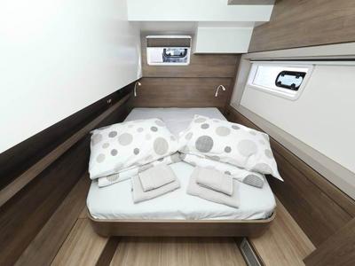 Cabin on Beau Loup, a Bali 4.4 catamaran at Seychelles, Eden Island Marina, Seychelles