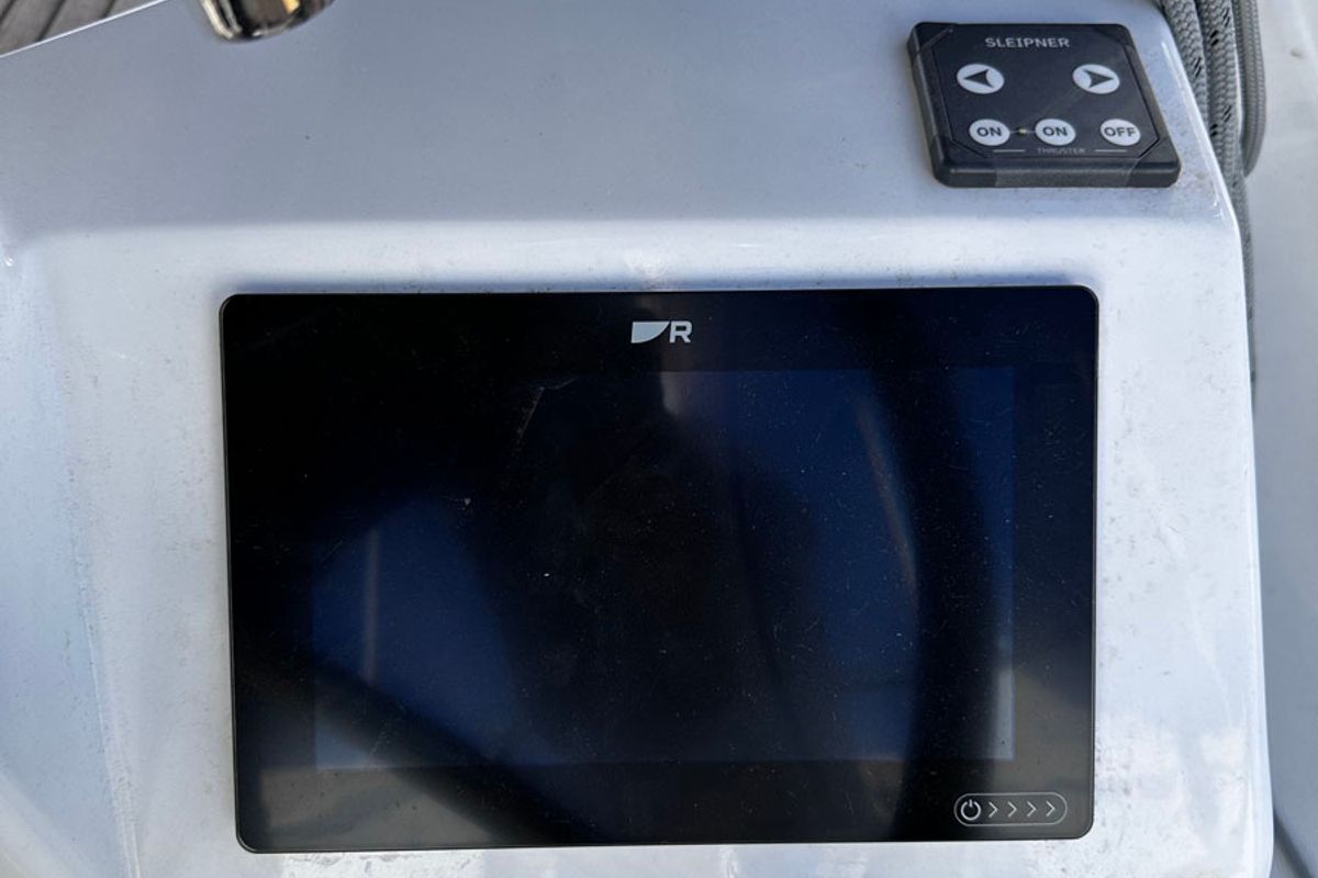 Cockpit of Sea Pearl, a Jeanneau Sun Odyssey 410 sailboat at Palma de Mallorca, Spain