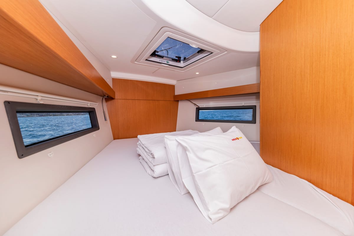 Cockpit of Martini, a Bavaria C38 sailboat at Zadar, Croatia