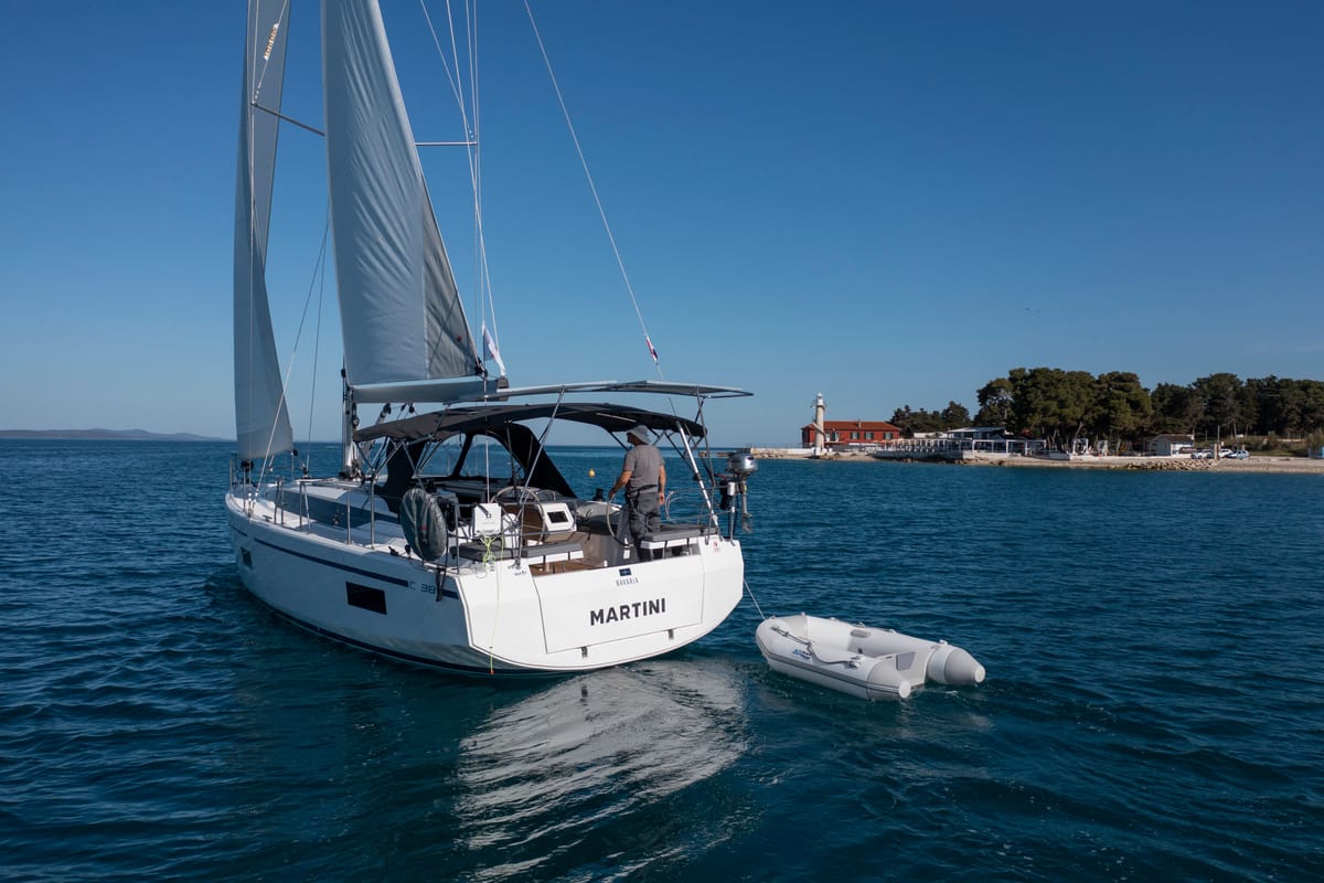 Galley of Martini, a Bavaria C38 sailboat at Zadar, Croatia
