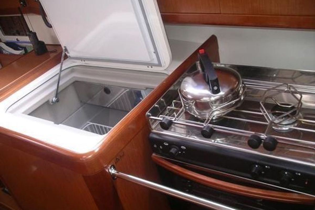 Galley of Anassa, a Beneteau Oceanis 40 sailboat at Volos Municipality, Greece