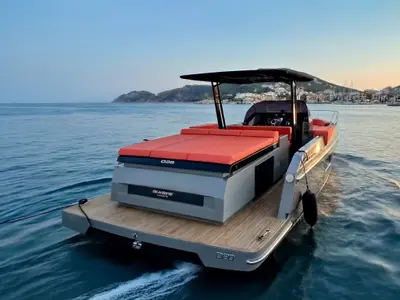 Premium, a De Antonio Yachts De Antonio D28 Cruiser motorboat at Ibiza, Spain