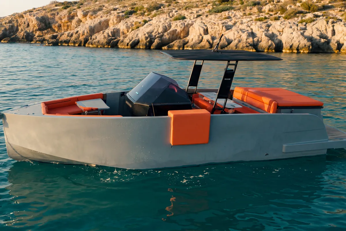 Premium, a De Antonio Yachts De Antonio D28 Cruiser motorboat at Ibiza, Spain