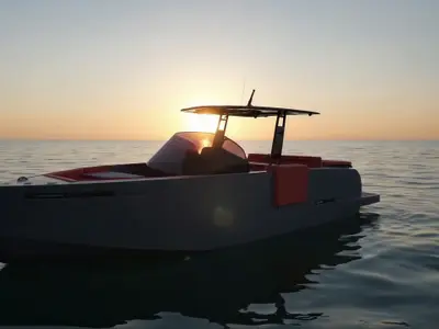 Premium, a De Antonio Yachts De Antonio D28 Cruiser motorboat at Ibiza, Spain