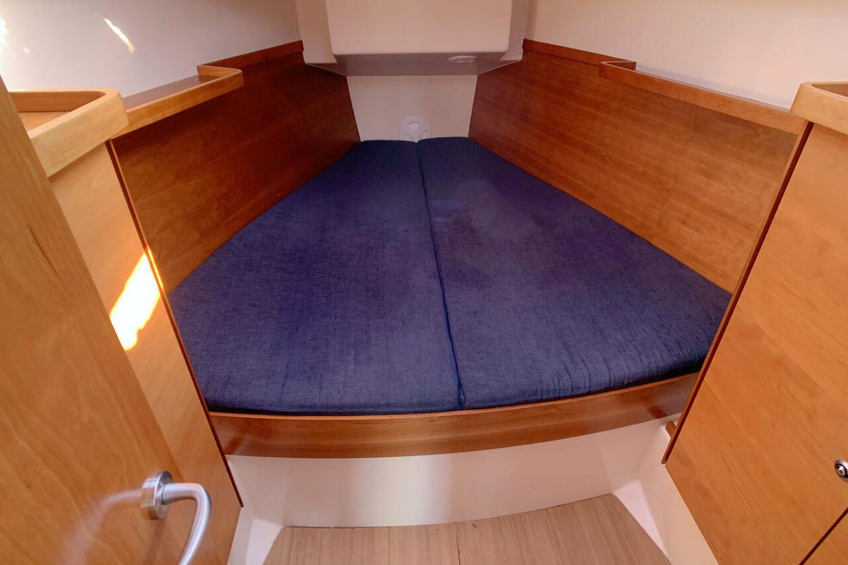 Cabin on Ronja, a Hanse Yachts Hanse 370 sailboat at Barth, Germany