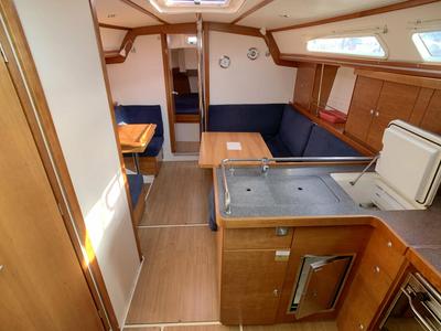 Salon of Ronja, a Hanse Yachts Hanse 370 sailboat at Barth, Germany