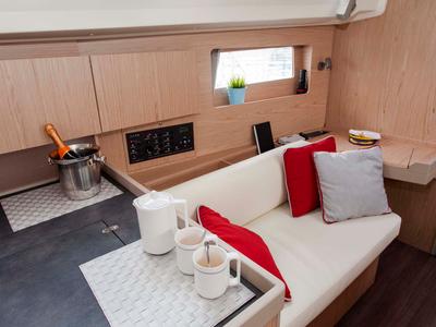 Salon of Rose Royce, a Beneteau Oceanis 41.1 sailboat at Municipal Unit of Lefkada, Greece