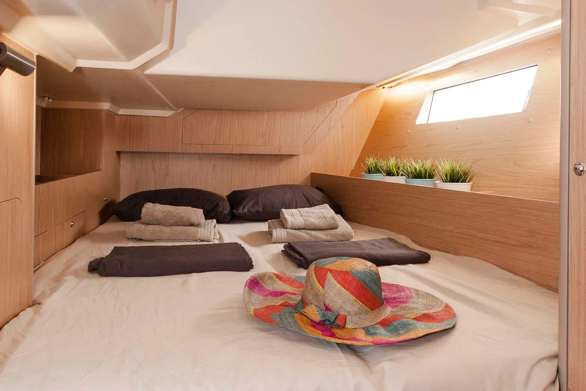 Cabin on Rose Royce, a Beneteau Oceanis 41.1 sailboat at Municipal Unit of Lefkada, Greece