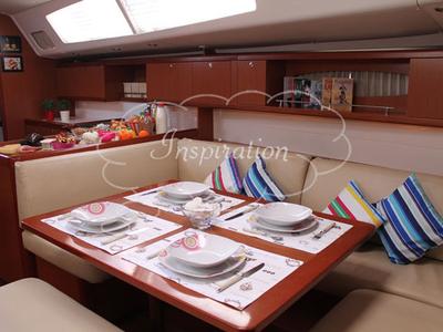 Salon of Inspiration, a Beneteau Oceanis 54 sailboat at Athens, Greece