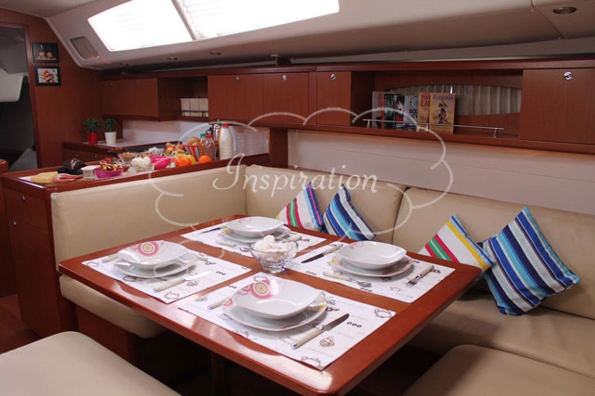 Salon of Inspiration, a Beneteau Oceanis 54 sailboat at Athens, Greece