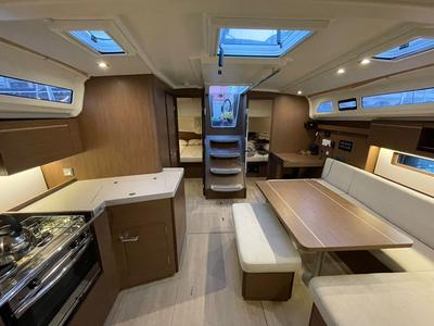 Salon of Aurora, a Beneteau Oceanis 40.1 sailboat at Municipal Unit of Ellomenos, Greece