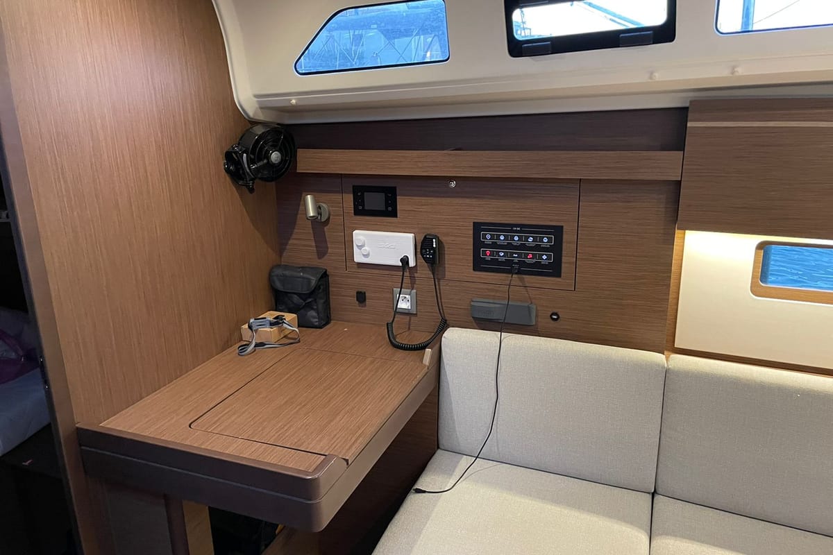Salon of Aurora, a Beneteau Oceanis 40.1 sailboat at Municipal Unit of Ellomenos, Greece